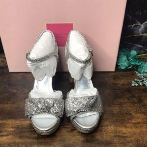 kate spade new york Womens Miya Glitter Dress San Gold, Silver 7.5M